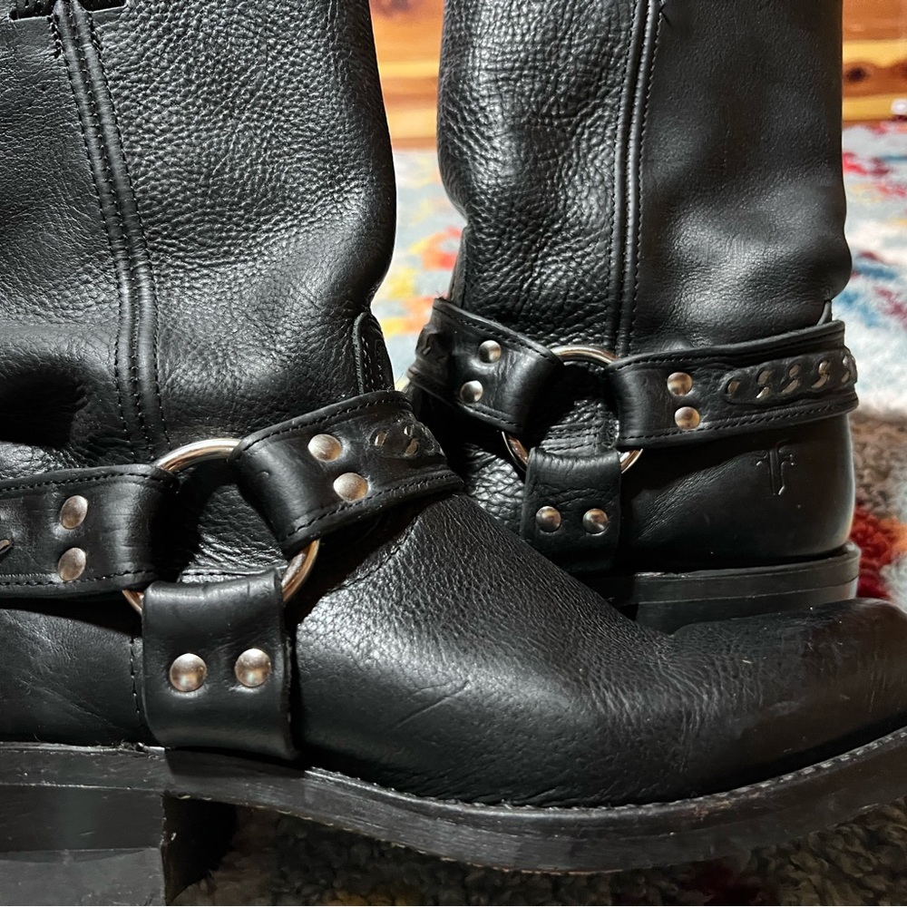 🔥🔥🔥FRYE STEEL threaded HARNESS BOOTS🖤